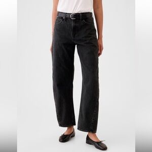 Trendy! Gap High Rise Barrel Jean black size 28 / 6 short NEW parachute balloon